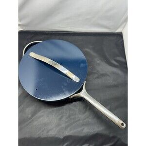 Caraway Nonstick Ceramic Sauté Pan with Lid (4.5 qt, 11.8") Navy Blue